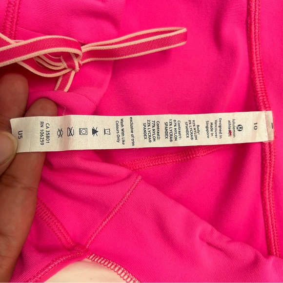 Lululemon “heat it up” crop in pink, size 10 - Picture 8 of 11